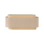 Abat - jour pour suspension naturelle double ovale rabanne et lin beige rihanna