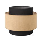 Abat - jour pour suspension naturelle jute et noir 40cm roxanne