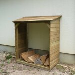 Abri bûches avec plancher modèle en bois autoclave Abri bûches avec plancher modèle en bois autoclave