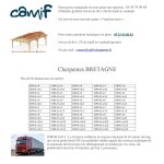 Abri une pente adoss pour voiture bretagne en bois cpbf