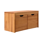 Banc bois massif 2 cubes de rangement cyriel