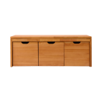 Banc bois massif 3 cubes de rangement cyriel