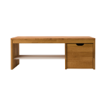 Banc  chaussures bois massif avec 1 cube de rangement cyriel