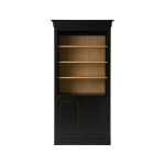 Bibliothque bois massif 2 portes embellie