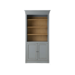 Bibliothque bois massif 2 portes embellie