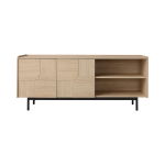 Buffet dcor bois pieds mtal 2 portes mila camif