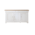 Buffet bois massif 3 portes 3 tiroirs embellie