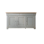 Buffet bois massif 3 portes 3 tiroirs embellie