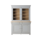 Buffet vaisselier bois massif 4 portes 3 tiroirs embellie