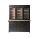 Buffet vaisselier bois massif 6 portes 3 tiroirs embellie