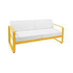 Canap 2 places bellevie blanc gris en aluminium fermob