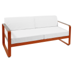 Canap 2 places bellevie blanc gris en aluminium