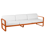 Canap 3 places bellevie blanc gris en aluminium