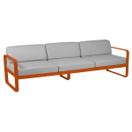 Canap 3 places bellevie gris flanelle en aluminium