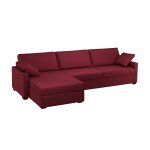 Canap d'angle convertible et rversible tissu dhoussable oslo