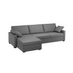 Canap d'angle convertible et rversible tissu dhoussable oslo