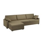 Canap d'angle convertible et rversible tissu dhoussable oslo