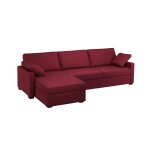 Canap d'angle convertible et rversible tissu dhoussable oslo