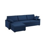 Canap d'angle convertible et rversible tissu dhoussable oslo