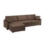 Canap d'angle convertible et rversible tissu dhoussable oslo