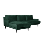 Canap d'angle tissu velours oscar