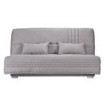 Canap clic - clac tissu matelas 17 cm genay camif