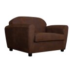 Canap microfibre aspect cuir vieilli owen