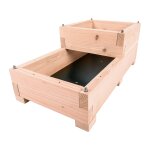 Carr� potager en bois 2 bacs et 2 niveaux 86cm, twinik