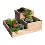 Carré de potager 3 niveaux effet graphik junior en bois Carré de potager 3 niveaux effet graphik junior en bois