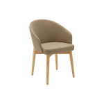 Chaise avec accoudoirs pieds bois maud