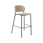 Chaise de bar tissu et bois pieds mtal sofia camif
