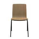 Chaise de bureau en bois, 4 pieds m�tal noir com k12h