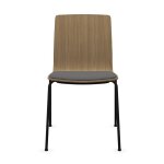 Chaise de bureau en bois avec assise capitonn�e, com k22h