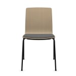 Chaise de bureau en bois avec assise capitonn�e, com k22h