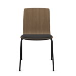 Chaise de bureau en bois avec assise capitonn�e, com k22h