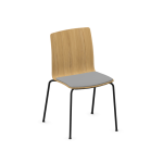 Chaise de bureau en bois avec assise capitonne, com k22h profim