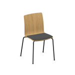 Chaise de bureau en bois avec assise capitonne, com k22h profim