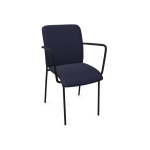 Chaise de bureau capitonnée avec accoudoirs pieds métal sun h Chaise de bureau capitonnée avec accoudoirs pieds métal sun h