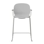 Chaise haute empilable avec accoudoirs et pieds luge acier noor 6090