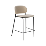 Chaise d'îlot tissu et bois pieds métal sofia Chaise d'îlot tissu et bois pieds métal sofia