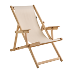 Chilienne pliante avec accoudoirs en bois lona Chilienne pliante avec accoudoirs en bois lona