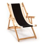 Chilienne pliante avec accoudoirs en bois lona Chilienne pliante avec accoudoirs en bois lona