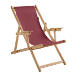 Chilienne pliante avec accoudoirs en bois lona Chilienne pliante avec accoudoirs en bois lona