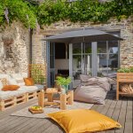 Pouf de sol rectangulaire 140 x 180 cm in&out cotton wood
