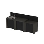 Cuisine 3 modules avec �vier, classic gris cargo