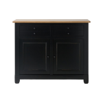 Desserte bois massif 2 portes 2 tiroirs embellie