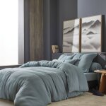 Housse de couette gaze de coton cosy blanc des vosges Housse de couette gaze de coton cosy blanc des vosges