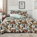 Drap housse percale cascade sauge tradilinge
