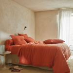 Housse de couette percale lave bohme blanc des vosges