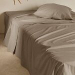 Drap plat coton lin valentine